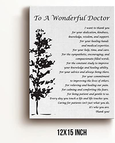 egy Csodálatos Orvos Szeretném Megköszönni, Idézetek, Vászon Wall Art Print Keretes Orvos Elismerését Ajándék Festmény Grafika