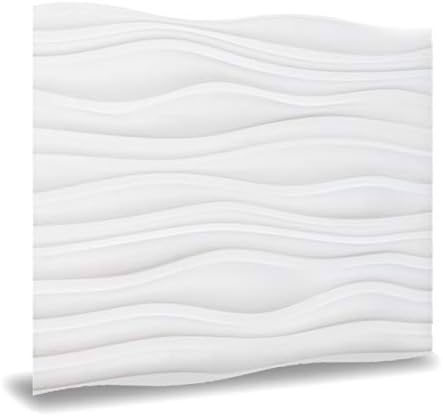 Innovera Dekorációval Gleccser Fehér 3D Fali Panel - 12 Pc