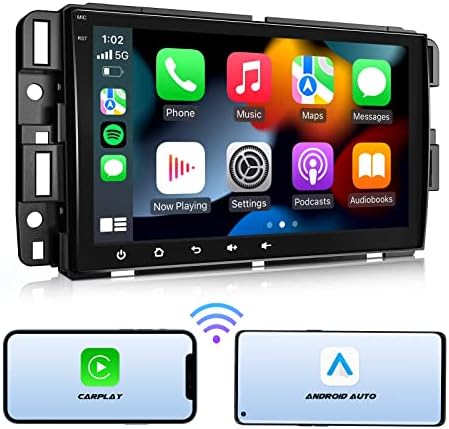 Eonon Apple CarPlay & Android Auto Autó Sztereó Receiver, Android 10.0 Autó Sztereó Ultra-Vékony, 3+32GB autórádió, Kompatibilis Chevrolet/GMC/Buick-8