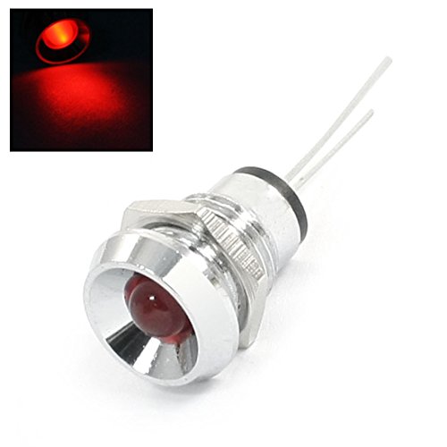 Uxcell Vörös LED-Jelzőfény jelzőfény, DC 1.8 V 0.2 Erősítő, 10 mm Átmérőjű Szál