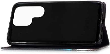IMEIKONST Samsung Galaxy S23 Ultra Esetben tylish Színes, Festett, PU Bőr Pénztárca Flip-Kártya-tartó Állvány Könyv Stílusa Mágneses Cover