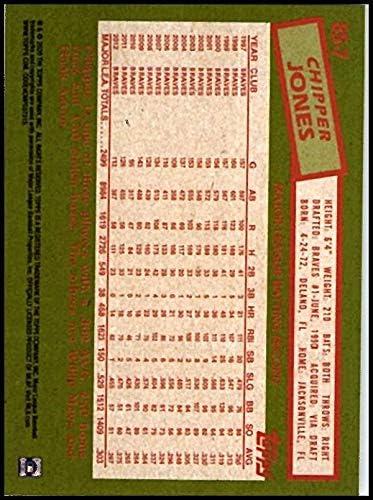 2020 Topps Sorozat 1 Baseball 1985 35 Évfordulója 85-7 Chipper Jones Atlanta Braves MLB Hivatalos Kereskedési Kártya