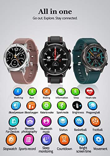 Új pulzusmérő Fitness Tracker Intelligens Karóra Sport Digitális Smartwatch iPhone Samsung Xiaomi (Barna)