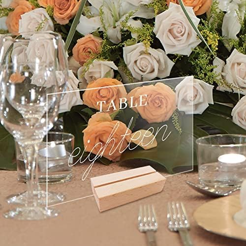 Sokszög alakú Akril Táblázat Kártya Esküvői Asztal Számát Kártya Asztalon Lapot Sokszögű DIY Fából készült alappal Ülés Kártya
