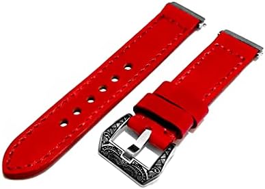 NICKSTON Piros Csiszolt Valódi Bőr szíj Kompatibilis Fitbit Versa 3 Értelemben Smartwatch Luxus Pánt Karkötő