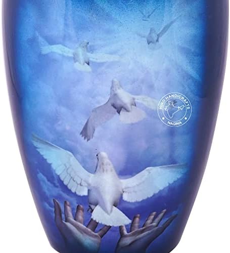 Hátsó Kézműves Alumínium Repülő Galamb Hamvasztás Urna az Emberi Hamvakat Felnőtt - Kézműves Temetés Emlékmű Urn Ashes - Nagy Columbarium Urna