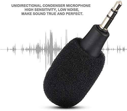 Wendry Mini Mikrofon,Hordozható Kondenzátor Mikrofon Magas Érzékenység Alacsony Zajszint Felvételi Mikrofon, 3,5 mm-es Jack PC/Tablet/Hangrögzítő/MD/Kamera