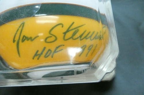 John Stenerud Aláírt Packers Mini Labdarúgó-Sisak - Dedikált NFL Sisak