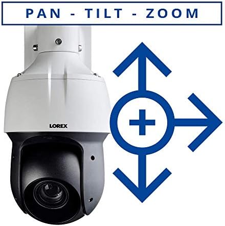 Lorex 2K HD Kültéri PTZ IP Fém Biztonsági Kamera 12× Optikai Zoom, 330ft IR éjjellátó Színes éjjellátó