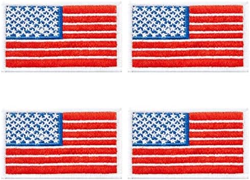 4db USA Amerikai Zászló Foltok, tépőzáras Hímzett Karszalagot Zászló Taktikai Foltok Hátizsákok Sapka Ruházat Kabátok.