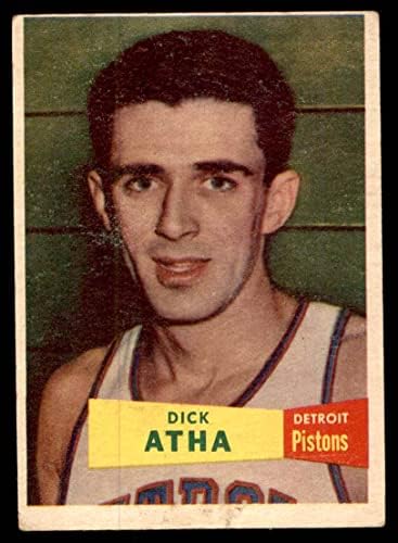 1957 Topps 14 Dick Atha Detroit Pistons (Kosárlabda Kártya) JÓ Pistons Indiana St.