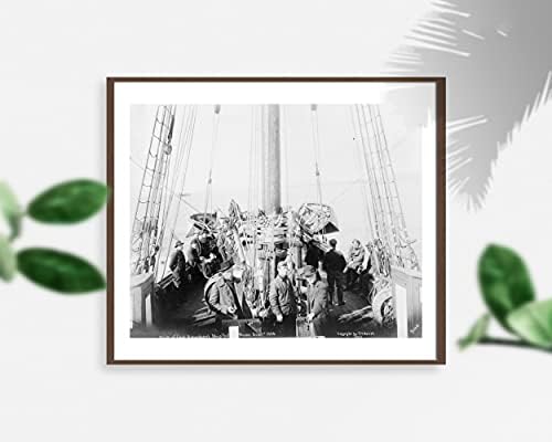 VÉGTELEN FÉNYKÉPEK, Fotó: Fedélzeten, Kapitány Roald Amundsen, Hajó, GJOA, Törpe, szeptember 1, 1906, Legénység