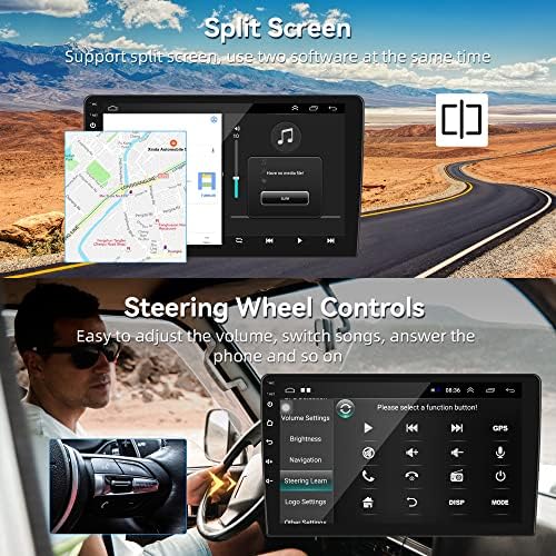 Android Autó Sztereó WiFi GPS Navigáció, Dupla Din Rádió Játékos Tükör Link az Android/iOS Telefon, 9 Hüvelykes HD Érintőképernyő