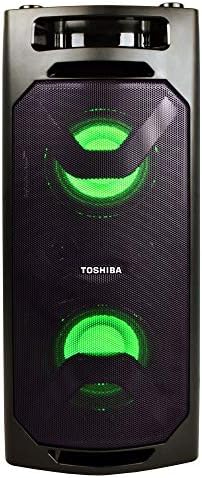 Toshiba TY-ASC50 Vezeték nélküli Hangszóró Rendszer w/FM Sztereó Rádió | 50 Watt Külső Bluetooth Hangszóró | Fél Hangszóró w/Akkumulátorok
