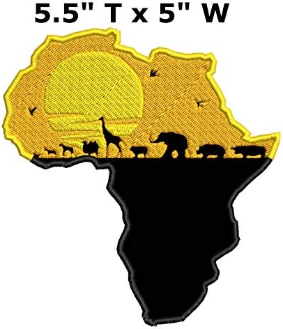 Afrikai Szafari Wakanda 5.5 Hímzett Javítás DIY Vas-vagy Varrjuk-a Dekoratív Nyaralás, Utazás Szuvenír Applied Fedezze fel