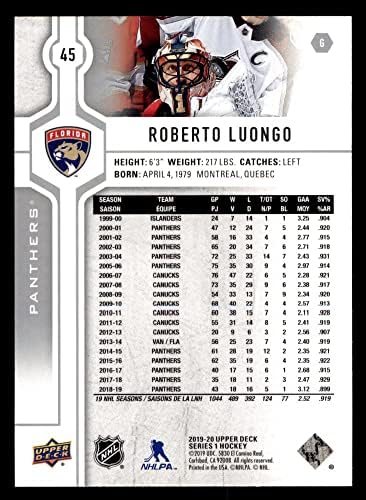 2019 Felső szint 45 Roberto Luongo Florida Panthers-Jégkorong (Hoki-Kártya) NM/MT Panthers-Hoki