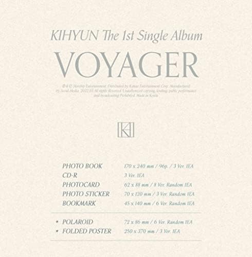 DREAMUS KIHYUN - Voyager [Véletlenszerű Ver.] (1. Egységes Album) EGY Véletlen Album+Pre Order Korlátozott Előnyöket+CultureKorean Ajándék(Dekoratív