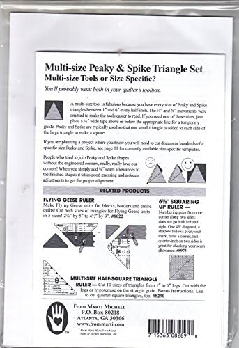 A Multi-Size Beretvás pedig Spike Sablonok A Marti Michell: a Vágás 1-Es 6-Inch Háromszög Fele-Es Lépésekben