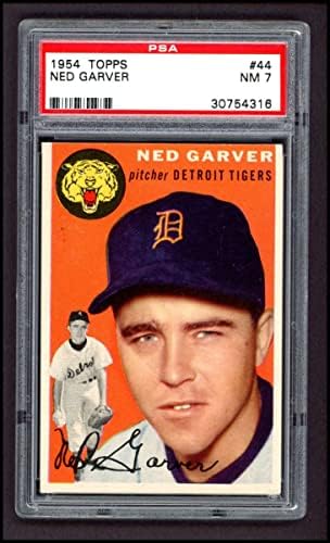 1954 Topps 44 WHT Ned Garver Detroit Tigers (Baseball Kártya) (Fehér Vissza) a PSA a PSA 7.00 Tigrisek