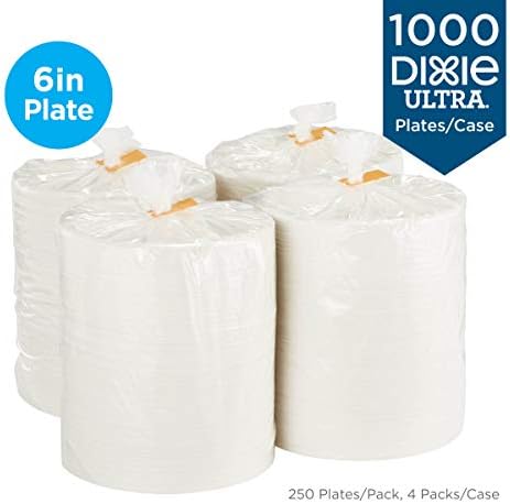 Dixie Ultra 6 nehézsúlyú Papír Tányérok által GP PRO (Georgia-Csendes-óceáni), Fehér, SXP6W, az 1000 Count (250 Lemezek Per Pack, 4 Csomag