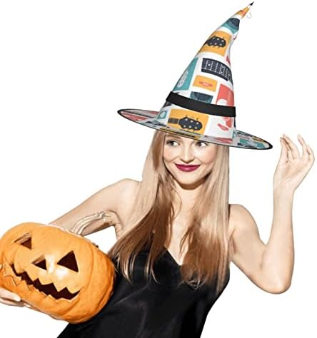 Unisex Boszorkány Kalap Dekoráció Gitáros-Énekes-Zenei-Hipster Halloween Fotó Kellék Fél Álarcosbál Cosplay Jelmez, Boszorkány Jelmez