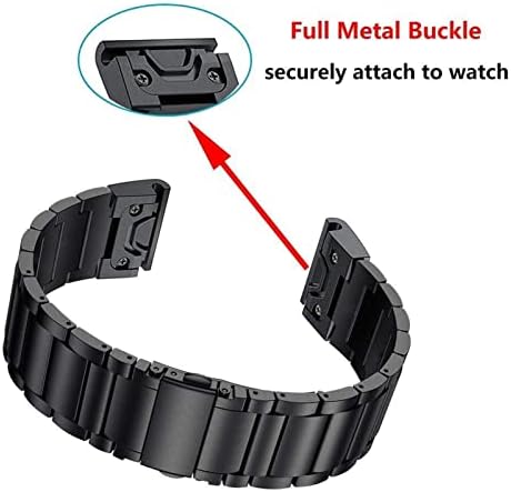 EEOMOiK Rozsdamentes Acél 26mm 22mm 20mm Gyors Kiadás Watchbands A Garmin QuickFit Nézni Zenekar