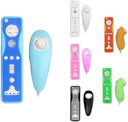 Szilikon Gumi Esetében Védő, Puha Gél Borító Bőr Shell Nintendo Wii Remote Controller for Wii Nunchuku Joystick Szilikon Tok (Kék)