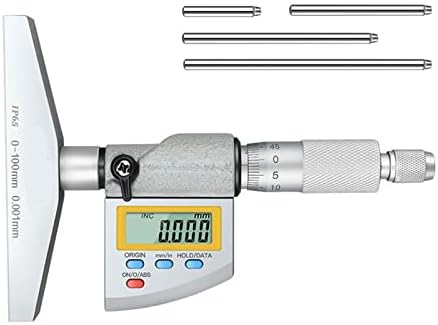 CDADY IP65 0-100 Digitális Mélység Mikrométer Cserélhető Rod Felbontás 0.001 mm