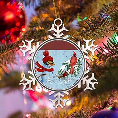 Öröm, hogy A Világ Fém Hópihe Karácsony Fán Lógó Dísz francia Vintage Piros Madár Karácsonyi Dísz a Gyerekek Hóembert Karácsonyi Díszek
