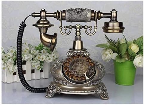 Klasszikus Telefon Replika Antik Stílusú Telefon Forgó Tárcsa Vezetékes Régimódi, Vezetékes Telefon Gyanta Test Office Home Nappali