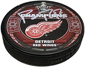 BRIAN RAFALSKI Aláírt 2008 Stanley-Kupa Bajnokok Puck - Detroit Red Wings - Dedikált NHL Korong