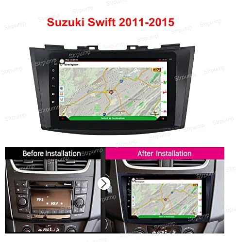 9 3+32GB Android 10 Dash Autó Sztereó Rádió Alkalmas Suzuki Swift 2011 12 13 14 15 GPS Navigációs fejegység Carplay Android Auto