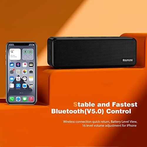 Raymate Bluetooth Hangszóró, 20W IPX7 Vízálló Hangszóró Vezeték nélküli Bluetooth-V5.0, hi-fi Sztereó Hang, 1000mins Játék, Hordozható