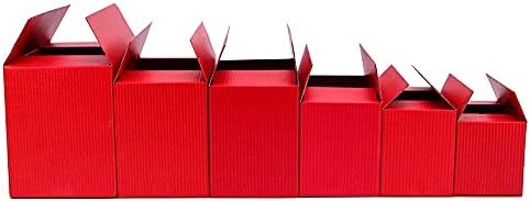 SHUKELE LPHZ914 5db/10db piros Hullámpapír Karton Tároló, Kis Doboz Bizsu-Ajándék Csomagolás Doboz Támogatás Egyedi Méretű Nyomtatás, Embléma,