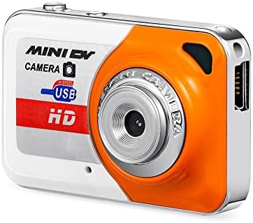 Andoer Digitális Fényképezőgép X6 Ultra Hordozható Mini Magas Denifition Gyerekek Kamera Mini DV Támogatás 32 GB TF Kártya, Mikrofon, Fehér-Narancs