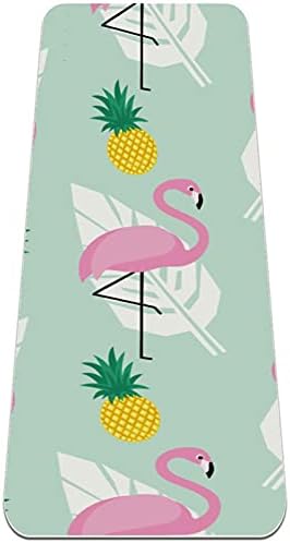 Vastag, Csúszásmentes Gyakorlat & Fitness 1/4 jóga szőnyeg Nyári Flamingo Gyümölcs Minta Nyomtatás Jóga Pilates & Emelet Fitness Edzés (61x183cm)