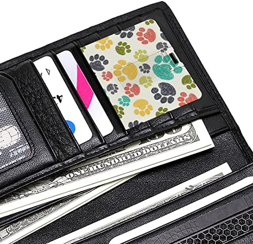 Színes Doodle Paw Print Hitelkártya USB Flash Meghajtók Személyre szabott Memory Stick Kulcs, Céges Ajándék, Promóciós Ajándékot