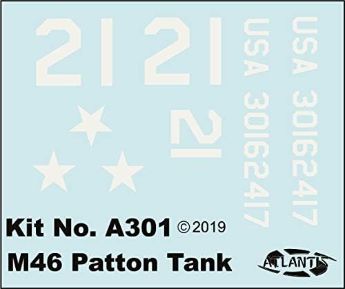 Atlantisz M-46 Patton Tábornok Tartály 1/48 Műanyag Modell Készlet