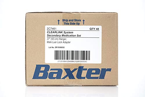 Baxter Egészségügyi 2C7461 Clearlink Másodlagos Gyógyszeres kezelés Beállítása, Nem Szellőző, 37 Cső, 10 Csepp/mL (Csomag 48)