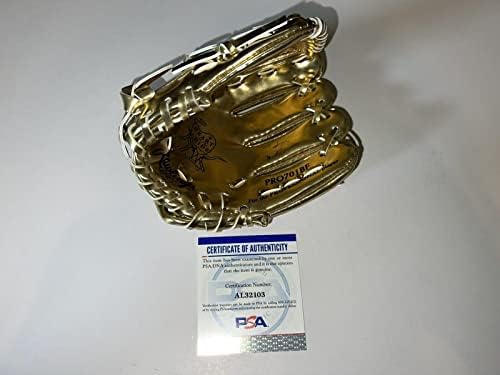 Seiya Suzuki Aláírt Hivatalos Rawlings Mini Arany Kesztyű Chicago Cubs PSA/DNS - Dedikált MLB Kesztyű