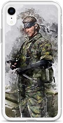 iPhone 7/8 Esetben Anti-Semmiből Gamer Videó Játék Átlátszó Esetben Fedezi Kígyó Metal Gear Solid Akvarell, Számítógépes Játékokhoz