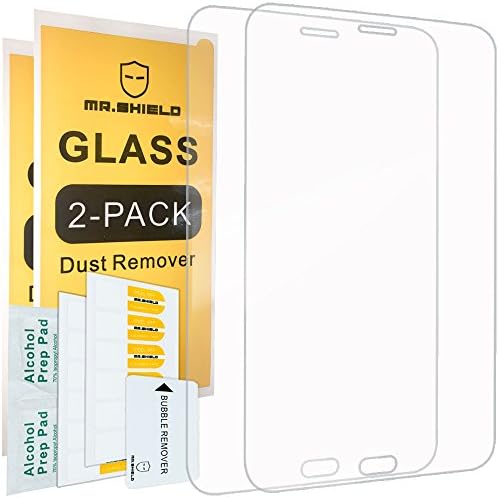 Mr Pajzs [2-PACK] Célja A Samsung Galaxy Tab E Lite 7.0 [Edzett Üveg] Képernyő Védő [0.3 mm-es Ultra Vékony 9H Keménység 2.5 D Kör Széle]