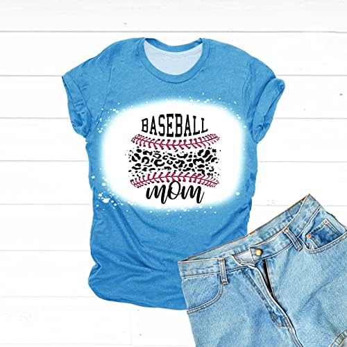 Női Ing, Divat Maximum Sleeve Baseball Nyomtatás Nyári Póló Trendi Rövid Ujjú Ing Laza Alkalmi Tunika Blúz