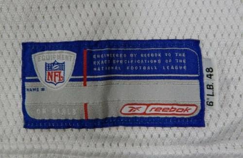 2002-ben a Kansas City Chiefs 65 Játék Kiadott Fehér Jersey Névleges Eltávolított DP10993 - Aláíratlan NFL Játék Használt Mezek