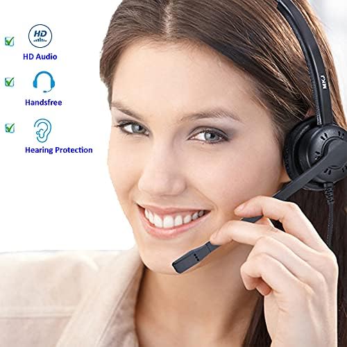 MKJ, 2,5 MM-es Telefon, Fülhallgató Mikrofon zajszűrő, Vezetékes Call Center Iroda Fülhallgató, Panasonic KX-DT543 KX-TGA950 KX-TG653