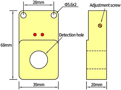 Baomain Gyűrű Közelében Kapcsoló, Érzékelő Gyűrű BM-M68-15DN2 NPN, NC(alaphelyzetben Zárt) 15 mm-es Átmérő-Érzékelő Csavarját Gép