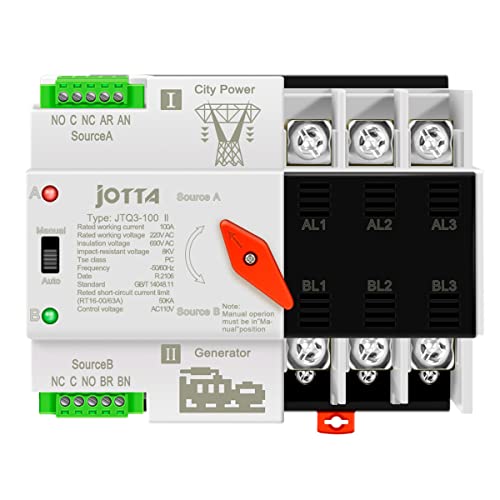 Jotta W2R 2P 100A 110V PC Típus Mini ATS Automatikus Átutalás Kapcsoló 100 amp-Elektromos Választó Kapcsolók Dual Power Kapcsoló