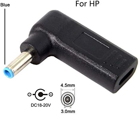 Cablecc USB 3.1 C Típusú USB-C-DC-4.5x3.0 mm Adapter PD Emulátor Ravaszt 90 Fokos Szögben