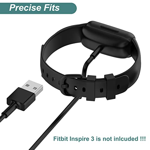 Kissmart Töltő Fitbit Inspirálja 3, Csere USB Töltő kábel Kábel Tartozékok Fitbit Inspirálja 3 Fitness Tracker [2Pack, 3.3 ft/1m]