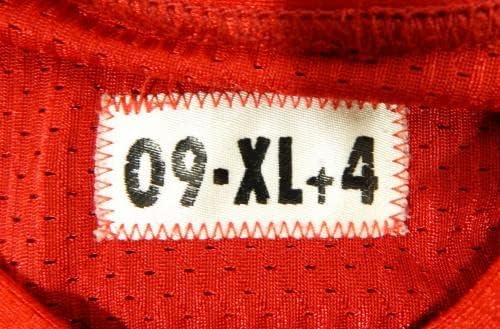 2009-ben a San Francisco 49ers Isaac Sopoaga 90 Játékban Használt Piros Gyakorlat Jersey XL 7 - Aláíratlan NFL Játék Használt